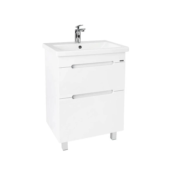 Тумба с раковиной Viant Марсель VMAR60CO-T2Y 60 напольная белый глянец (раковина Como 60)