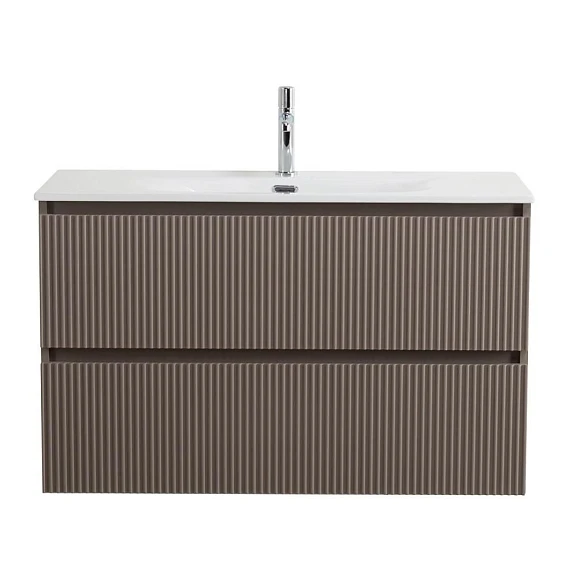 Тумба под раковину BelBagno Uno 120 бежевая матовая с двумя ящиками