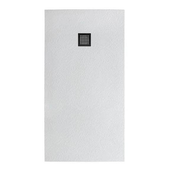 Душевой поддон BelBagno Uno 180*80*3,5 прямоугольный белый с сифоном и черной матовой декоративной накладкой