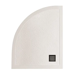 Душевой поддон BelBagno Uno 120*80*3,5 белый с сифоном и черной матовой декоративной накладкой R