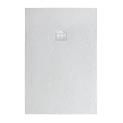 Душевой поддон BelBagno Uno 100*80*3,5 прямоугольный белый с сифоном и белой матовой декоративной накладкой