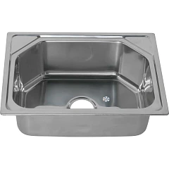 Кухонная мойка Melana 60*45 врезная прямоугольная с сифоном без отверстия под смеситель