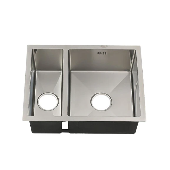 Кухонная мойка Melana ProfLine 57,5*44 полуторная врезная прямоугольная сатин с коландером