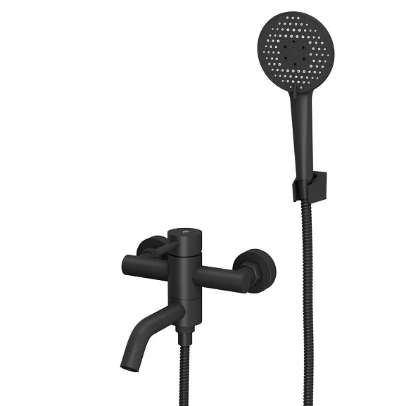 Смеситель Rush Melos SUS1101-44Black для ванны и душа черный матовый