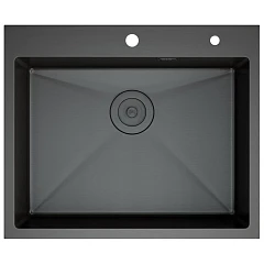 Кухонная мойка D&K 60*45 графит с дозатором и коландером