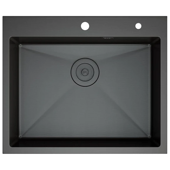 Кухонная мойка D&K 60*45 графит с дозатором и коландером
