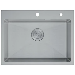 Кухонная мойка D&K 60*50 сатин с дозатором и коландером