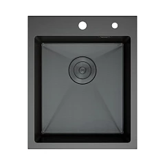 Кухонная мойка D&K 41*50 графит с дозатором и коландером