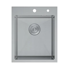 Кухонная мойка D&K 41*50 сатин с дозатором и коландером