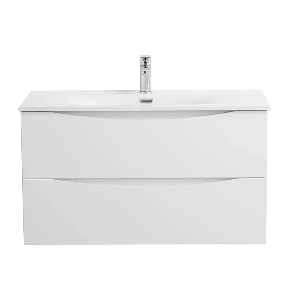 Тумба с раковиной BelBagno Marino-Cer-N 80 Bianco Lucido