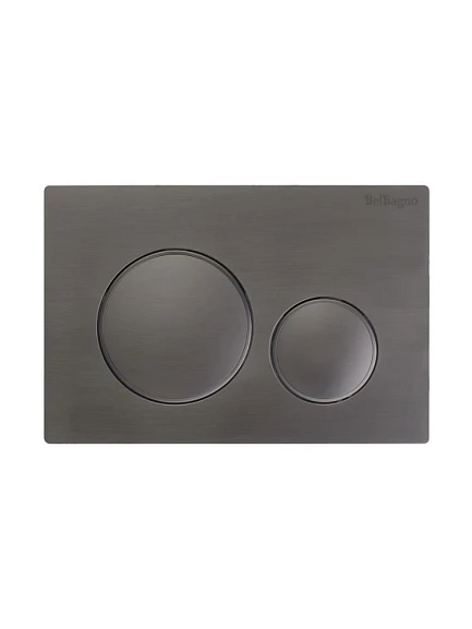 Клавиша смыва BelBagno BB-17C-GM оружейная сталь