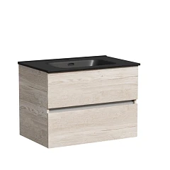 Тумба с раковиной Sancos Urban 70 дуб галифакс натуральный (раковина Element CN7007MB черная матовая) Тумба с раковиной Sancos Urban 70 дуб галифакс натуральный (раковина Element CN7007MB черная матовая)