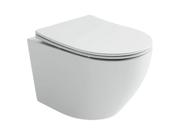 Подвесной унитаз Ceramicanova Uno 36*49 безободковый с крышкой-сиденьем микролифт Slim