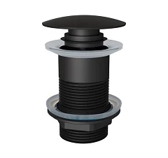 Донный клапан Knotlor BM9010BL click/clack 5/4" без перелива черный матовый