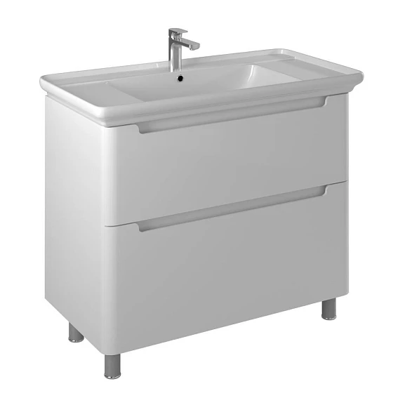 Тумба под раковину Briz Альби 105 белый глянец