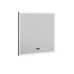 Зеркало Briz Берн 80 с Led-подсветкой, часами и функцией антизапотевания