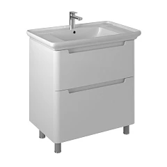 Тумба с раковиной Briz Альби 85 белый глянец