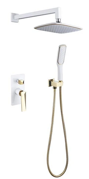 Душевой комплект Boheme Venturo 384-W белый матовый/золото