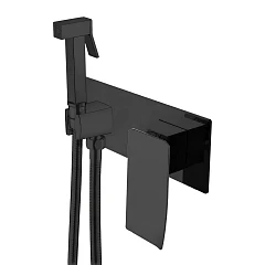 Гигиенический душ со смесителем Boheme Q 147-BВ.2 скрытый монтаж черный матовый