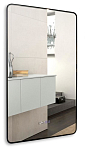 Зеркало Silver Mirrors Incanto 60*100 с Led-подсветкой сенсорный выключатель часы черное Зеркало Silver Mirrors Incanto 60*100 с Led-подсветкой сенсорный выключатель часы черное