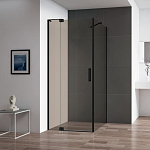 Душевой уголок Cezares SLIDER-AH-1-90-70/80-BR-NERO 70/80*90*195 профиль черный стекло бронзированное без поддона Душевой уголок Cezares SLIDER-AH-1-90-70/80-BR-NERO 70/80*90*195 профиль черный стекло бронзированное без поддона