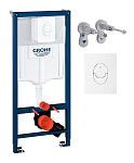 Система инсталляции для унитазов Grohe Rapid SL 38722001 клавиша смыва белая Система инсталляции для унитазов Grohe Rapid SL 38722001 клавиша смыва белая