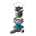 Душевой трап Pestan Confluo Standard Black Glass 3 с черной дизайн-решеткой Душевой трап Pestan Confluo Standard Black Glass 3 с черной дизайн-решеткой
