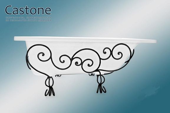Кованая подставка Castone Кармен 180*80 хром