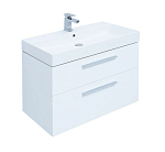 Тумба под раковину Aquanet Nova 85 (Slim Synergy) белый глянец (2 ящика) (ручки дополнительно на выбор) Тумба под раковину Aquanet Nova 85 (Slim Synergy) белый глянец (2 ящика) (ручки дополнительно на выбор)