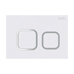 Клавиша смыва Iddis Unifix UNI40MWi77 универсальная, белая матовая/глянцевый хром