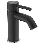 Смеситель Ideal Standard Ceraline BC203U4 для раковины с донным клапаном черный матовый/хром Смеситель Ideal Standard Ceraline BC203U4 для раковины с донным клапаном черный матовый/хром