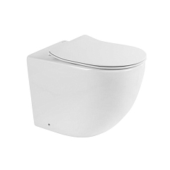 Приставной унитаз BelBagno Sfera-R BB2141CBR 36*57 безободковый с крышкой-сиденьем BB2034SC Приставной унитаз BelBagno Sfera-R BB2141CBR 36*57 безободковый с крышкой-сиденьем BB2034SC