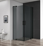Душевой уголок Cezares SLIDER-A-2-100/110-GRIGIO-NERO 100/110*100/110*195 профиль черный стекло тонированное без поддона Душевой уголок Cezares SLIDER-A-2-100/110-GRIGIO-NERO 100/110*100/110*195 профиль черный стекло тонированное без поддона
