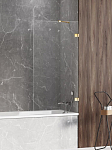 Душевая шторка на ванну New Trendy Avexa Gold Shine EXK-2171-WP 60*150 L/R прямой кронштейн Душевая шторка на ванну New Trendy Avexa Gold Shine EXK-2171-WP 60*150 L/R прямой кронштейн
