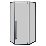 Душевое ограждение Ceruttispa C3AB 90*90*195 L/R тонированное стекло, профиль черный без поддона Душевое ограждение Ceruttispa C3AB 90*90*195 L/R тонированное стекло, профиль черный без поддона