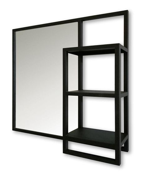 Зеркало Silver Mirrors Бруклин лайт 80*80 черное матовое