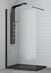 Душевая перегородка RGW Walk-in WA-010 B 100*195 профиль черный прозрачное стекло без поддона Душевая перегородка RGW Walk-in WA-010 B 100*195 профиль черный прозрачное стекло без поддона