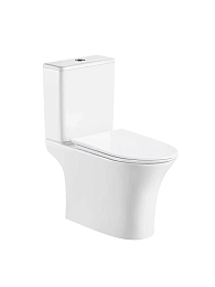 Унитаз-компакт Ceruttispa Bernina Tornado 34*65 безободковый, смыв Tornado, крышка дюропласт с микролифтом быстросьемная Slim