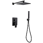 Душевая система ABBER Weiss Insel AF8018B скрытого монтажа без излива, черная матовая Душевая система ABBER Weiss Insel AF8018B скрытого монтажа без излива, черная матовая