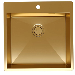 Кухонная мойка Санприз Scanno SZ2250GD 50*50 брашированное золото
