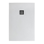 Душевой поддон BelBagno Uno 120*80*3,5 прямоугольный белый с сифоном и черной матовой декоративной накладкой