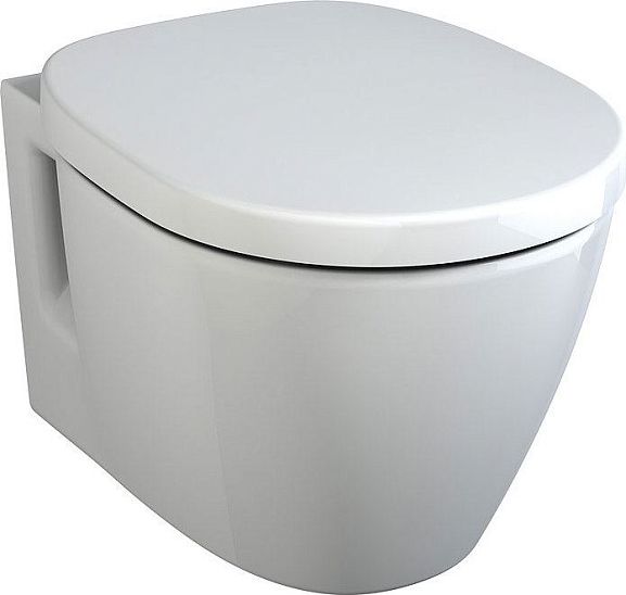 Подвесной унитаз Ideal Standard Connect Space 36,5*48,5 с крышкой-сиденьем микролифт Slim