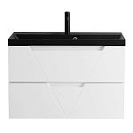 Тумба с раковиной BelBagno Vittoria 80 Bianco Lucido (с черной раковиной) Тумба с раковиной BelBagno Vittoria 80 Bianco Lucido (с черной раковиной)