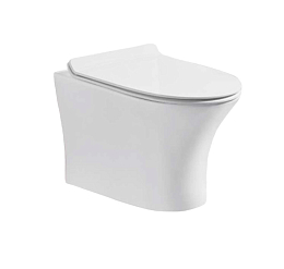 Подвесной унитаз Ceruttispa Bernina Aria CT7191 36*48,5 безободковый с крышкой-сиденьем микролифт Slim