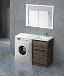 Тумба с раковиной BelBagno Moderno Kraft LVD 120 R под стиральную машину Pino Pasadena KRAFT-LVD-580/1200-2C-PIA+BB1200/480-LV-MR-R Тумба с раковиной BelBagno Moderno Kraft LVD 120 R под стиральную машину Pino Pasadena KRAFT-LVD-580/1200-2C-PIA+BB1200/480-LV-MR-R