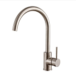 Смеситель Haiba HB70304-3 для кухни сталь матовая Смеситель Haiba HB70304-3 для кухни сталь матовая