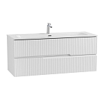 Тумба с раковиной Cezares DUET-N 120 Bianco Opaco с двумя ящиками (раковина CZR-8073-120) Тумба с раковиной Cezares DUET-N 120 Bianco Opaco с двумя ящиками (раковина CZR-8073-120)
