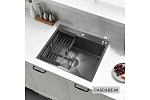 Кухонная мойка Esbano Cascade ESMKCASCM 60*50 многофункциональная оружейная сталь Кухонная мойка Esbano Cascade ESMKCASCM 60*50 многофункциональная оружейная сталь