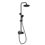 Душевая стойка Haiba HB24590-7 с изливом черная матовая Душевая стойка Haiba HB24590-7 с изливом черная матовая
