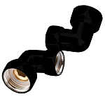 Угловое соединение Deroh 3/4"х1/2" г/ш черный матовый (пара) Угловое соединение Deroh 3/4"х1/2" г/ш черный матовый (пара)